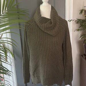 Forever 21 Forest Green Cowl Neck Sweater